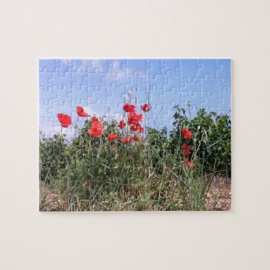 Pflücke, Weinreben und blauer Himmel Puzzle (Horizontal)