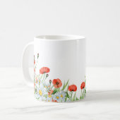 Pflücke, Wildblumen und Schmetterlinge Kaffeetasse (Vorderseite Links)
