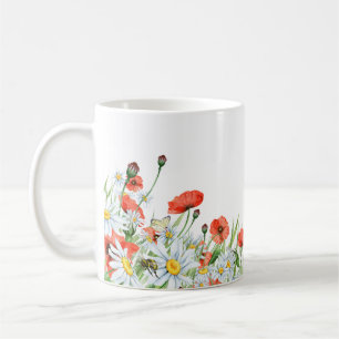 Pflücke, Wildblumen und Schmetterlinge Kaffeetasse