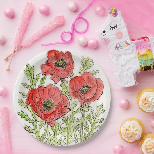 Pflückendesign auf einer Papiertafel Pappteller (Party)