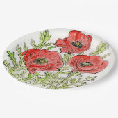 Pflückendesign auf einer Papiertafel Pappteller (Schrägansicht)