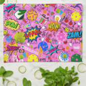 😍 Pflückenrosa Geschirrtuch (Gefaltet)