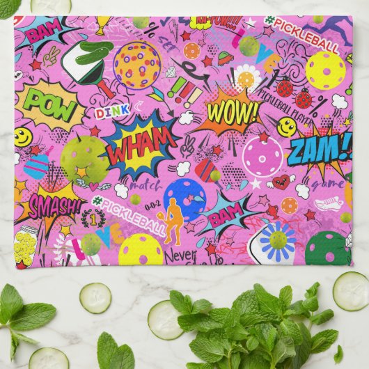 😍 Pflückenrosa Geschirrtuch (Gefaltet)