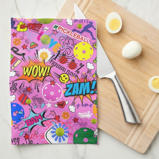 😍 Pflückenrosa Geschirrtuch (Viertel Falte)