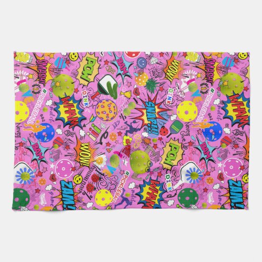 😍 Pflückenrosa Geschirrtuch (Horizontal)