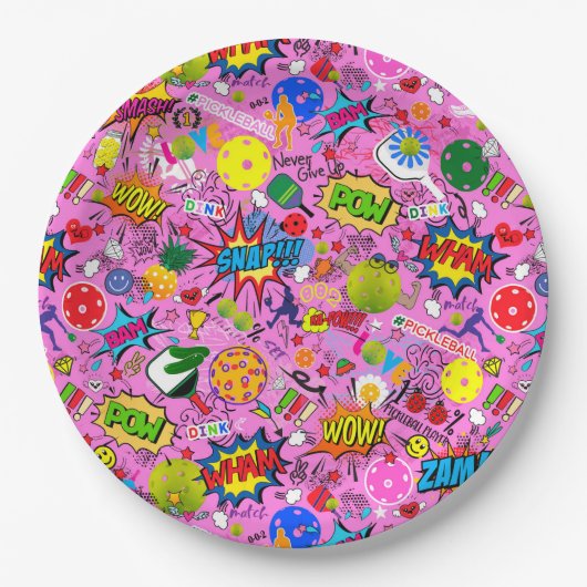 😍 Pflückenrosa Pappteller (Vorderseite)