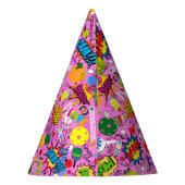 😍 Pflückenrosa Partyhütchen (Rückseite)