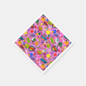 😍 Pflückenrosa Serviette (Ecke)