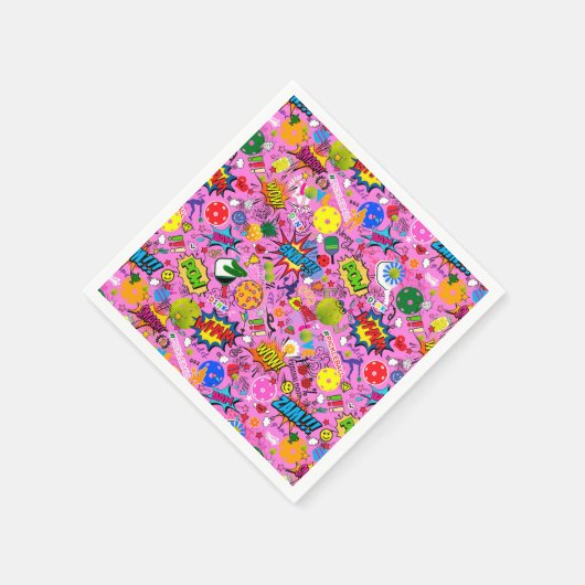 😍 Pflückenrosa Serviette (Ecke)