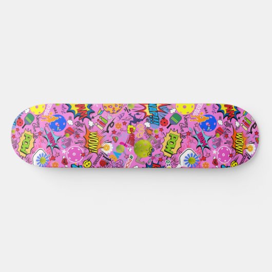 😍 Pflückenrosa Skateboard (Horizontal)