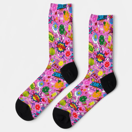 😍 Pflückenrosa Socken (Linkes Detail)