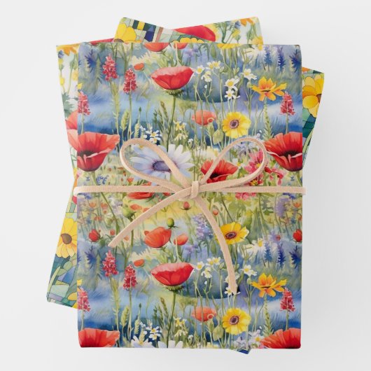 Pflückpapier Geschenkpapier Set (Beispiel)