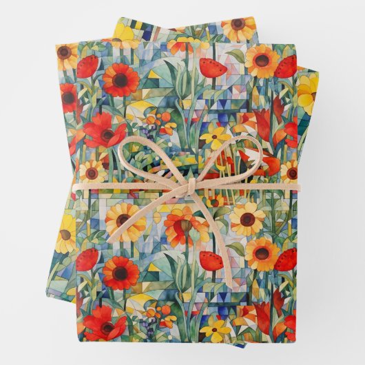 Pflückpapier Geschenkpapier Set (Beispiel)