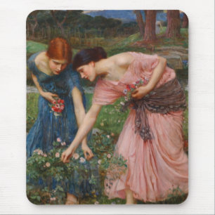 Pflückt Rosenknospen von John W. Waterhouse Mousepad