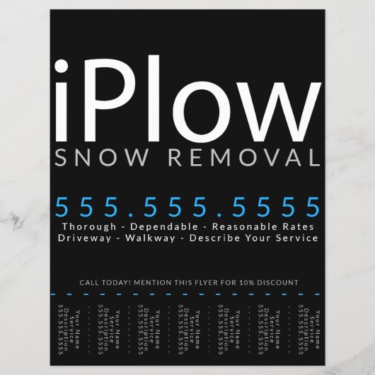 Pflug. Entfernen des Schnees. Schneepflüge Flyer (Vorne)