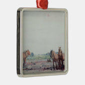 Pflug-Pferde Ornament Aus Metall (Rechts)