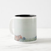 Pflug-Pferde Zweifarbige Tasse (Vorderseite Links)