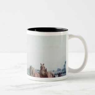 Pflug-Pferde Zweifarbige Tasse