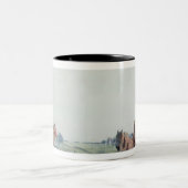 Pflug-Pferde Zweifarbige Tasse (Mittel)