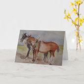 Pflüge bei Pflügen Wasserfarbe Karte (Gelbe Blume)