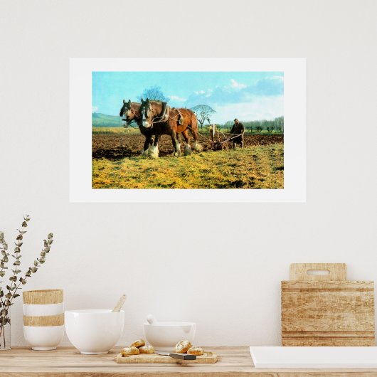 Pflügen Poster (Küche)