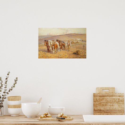 Pflügen Poster (Küche)