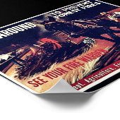 Pflügen, um Waldbrände zu verhindern Poster (Ecke)