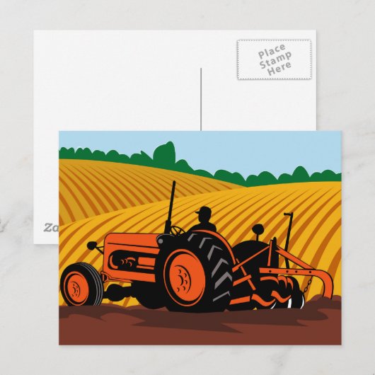 Pflüglerfeld des Bauern Postkarte (Vorne/Hinten)