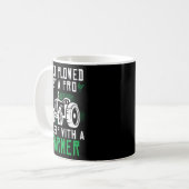 Pflügt von Beruflichen Bauer Sprichwort Funny Kaffeetasse (Vorderseite Links)