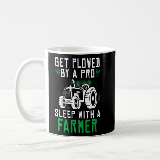 Pflügt von Beruflichen Bauer Sprichwort Funny Kaffeetasse (Links)