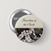Pflumenblüten-Hochzeitsknopf Button (Vorne & Hinten)