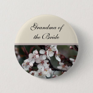 Pflumenblüten-Hochzeitsknopf Button