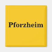 Pforzheim Magnet Schild Gold Gleb (Vorne)
