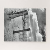 Pfosten im Schnee Puzzle (Horizontal)
