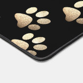 Pfosten ocher Glitzer auf schwarzem Hintergrund Schreibtischunterlage (Ecke)