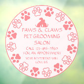 Pfosten-Pfosten an der Vorderseite rosa Fensteraufkleber (Blatt 3)