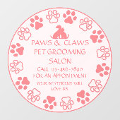 Pfosten-Pfosten an der Vorderseite rosa Fensteraufkleber (Blatt)