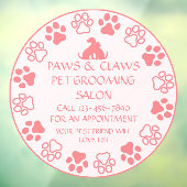 Pfosten-Pfosten an der Vorderseite rosa Fensteraufkleber (Blatt 3)