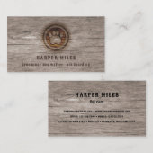 Pfosten rustikaler Cowboyzüchter Visitenkarte (Vorne/Hinten)