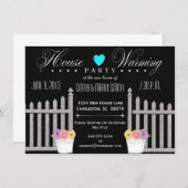 Pfosten-Zaunhousewarming-Party Einladung (Vorne/Hinten)