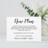 Pfostenkarte für das Schwarzweiß-Brautparty (Stehend Vorderseite)