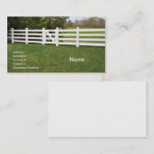 Pfostenzaun und Tor aus weißem Holz Visitenkarte (Vorne/Hinten)