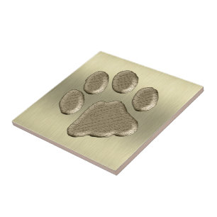 Pfötchen gold *-* fliese