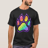 Pfote Dunkles T-Shirt (Vorderseite)