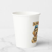 Pfote-irgendein Vater - Funny Dog Pappbecher (Rechts)