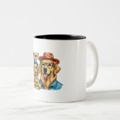 Pfote-irgendein Vater - Funny Dog Zweifarbige Tasse (VorderseiteRechts)