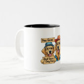 Pfote-irgendein Vater - Funny Dog Zweifarbige Tasse (Vorderseite Links)