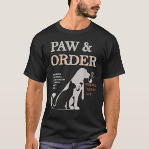Pfote und Ordnung Spezialeinheit für Katzen Hausti T-Shirt