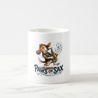 Pfoten auf Sax Hund Jazz-Musiker Kaffeetasse