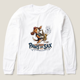 Pfoten auf Sax Hund Jazz-Musiker Tri-Blend Shirt